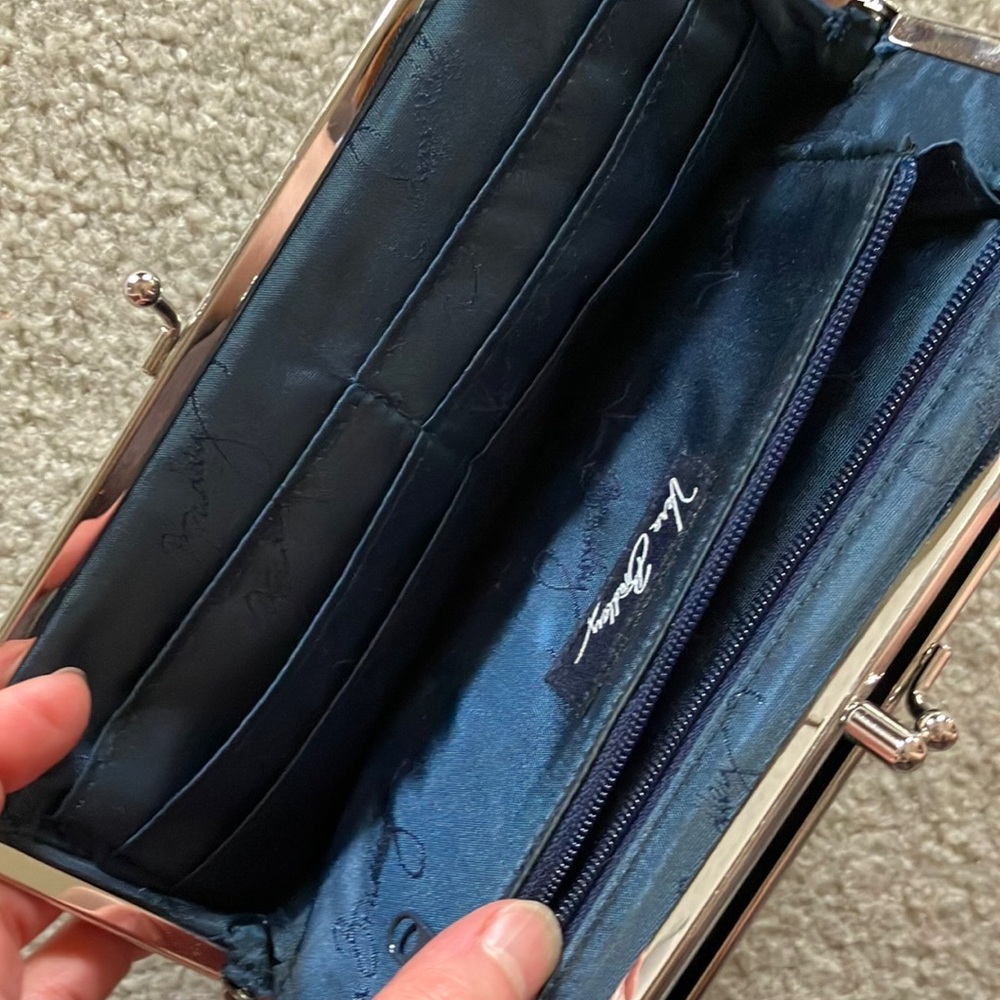 Vera Bradley Blue and Green Patterned Clutch - Picture 5 of 5
